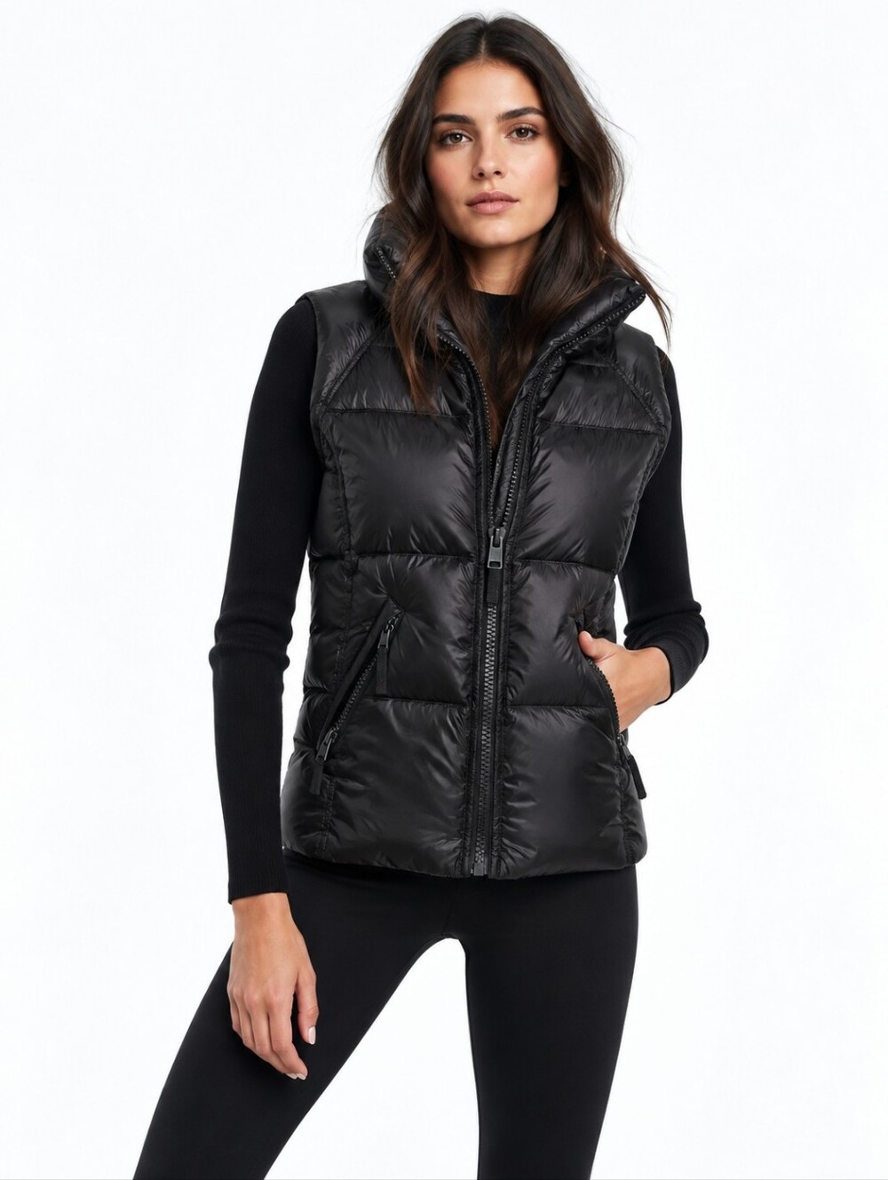 SAM. New York Freedom Vest Jet Black Down Puffer Vest Size M
